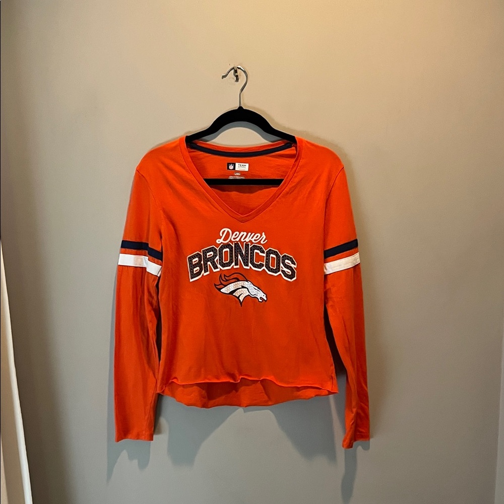 Team Apparel Women's Orange Broncos NFL Shirt